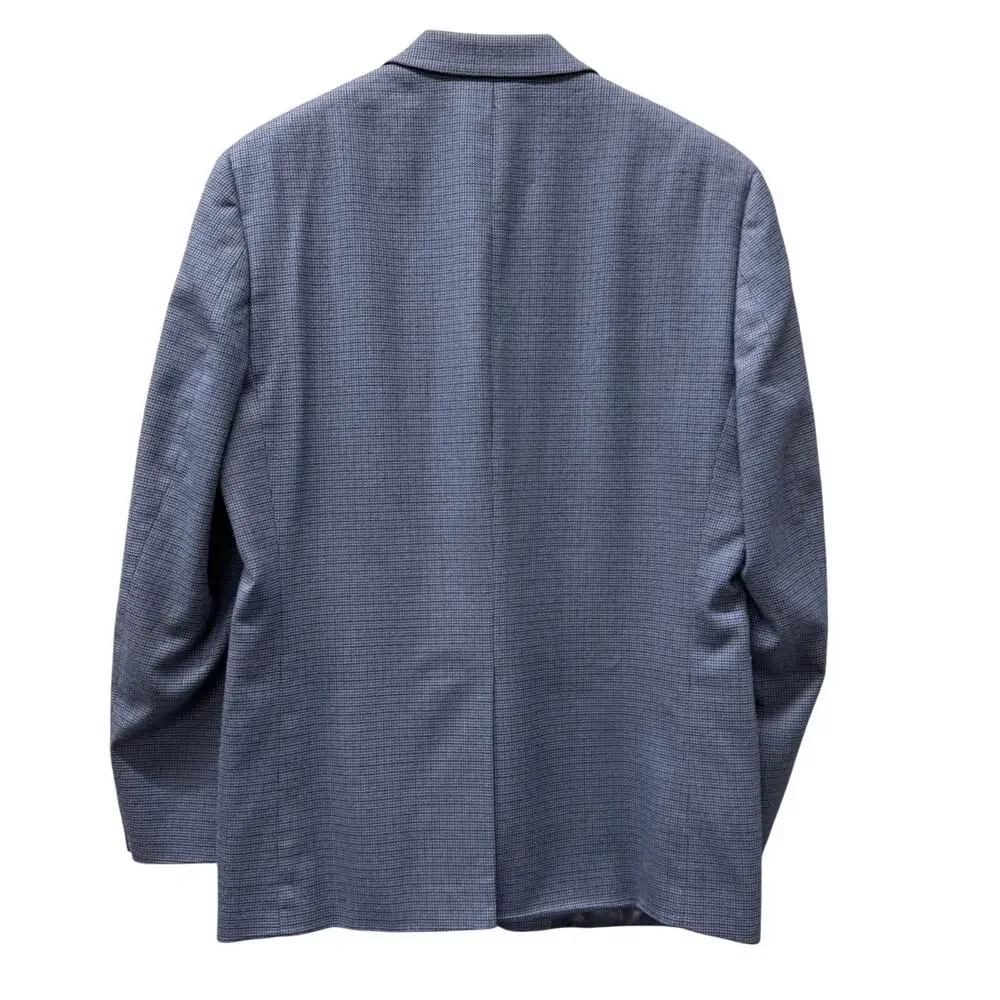 Lauren Ralph Lauren Blazer Mens 40R Blue Houndstooth Classic Sport Coat‎ Jacket